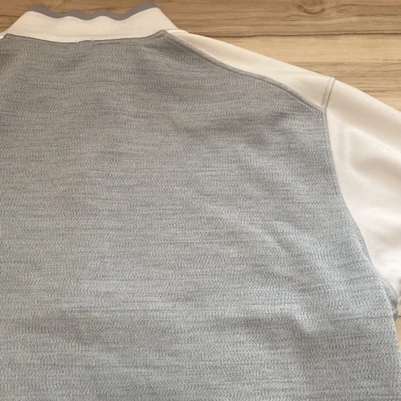 Nike Tour Performance Dri Fit Golf Sweatshirt Pullover. Grey and White. Collar. - Picture 6 of 10